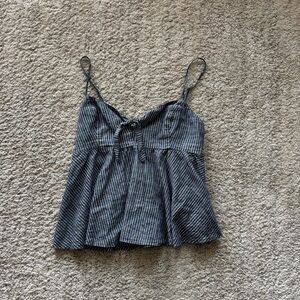 Abercrombie Black and White Pinstripe Camisole